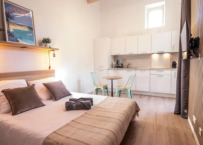 Parking Inclus Vieil Antibes 200M Mer Climatise Studio 2 Personnes